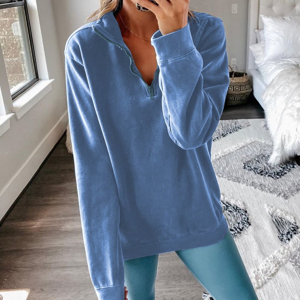 Blue Quarter Zip